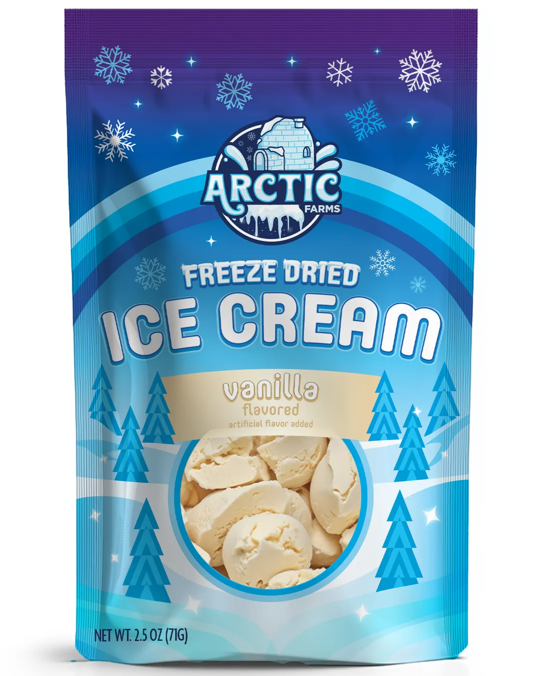 Freeze Dried Ice Cream (Vanilla) (Large Bag, 2.5oz)