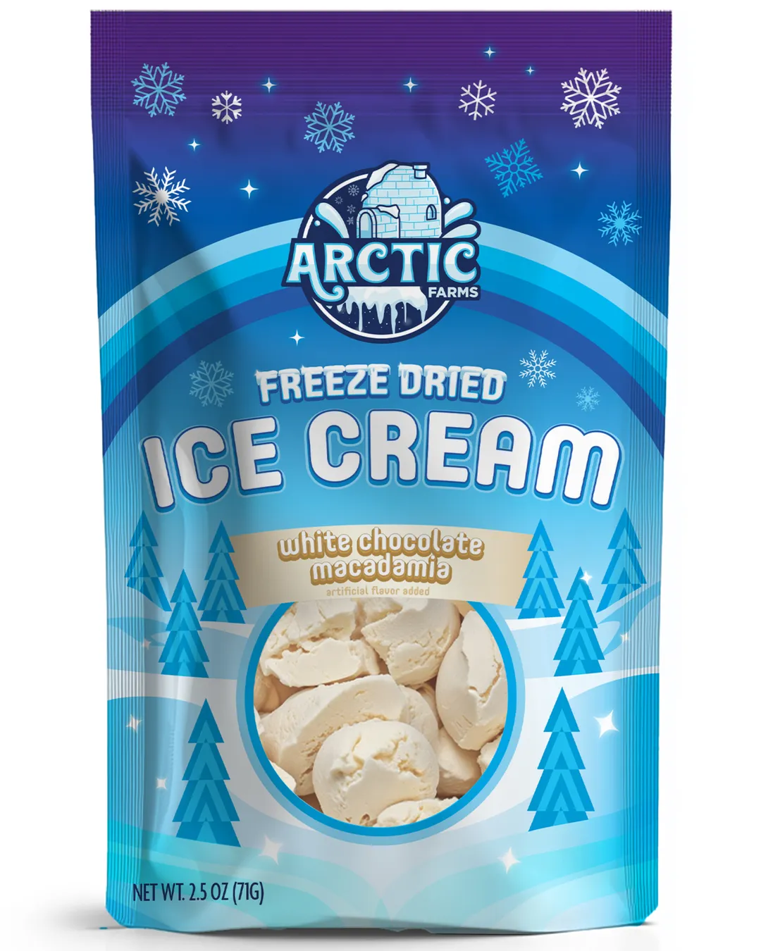 Freeze Dried Ice Cream (White Chocolate Macadamia) (Large Bag, 2.5oz)