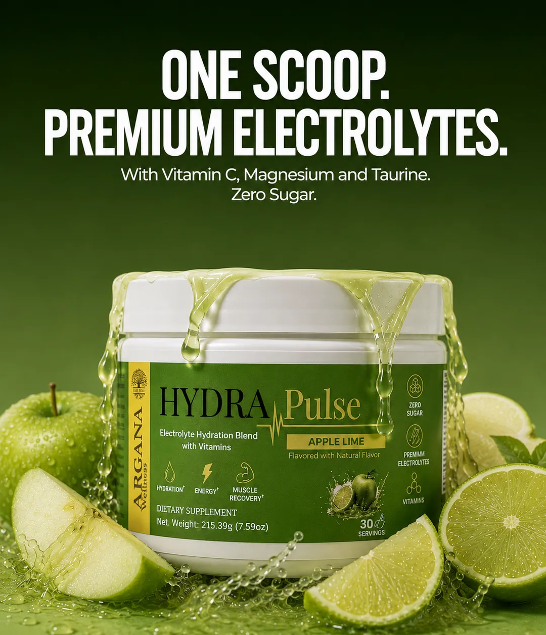Hydra Pulse - Electrolyte Hydration Blend - Apple Lime