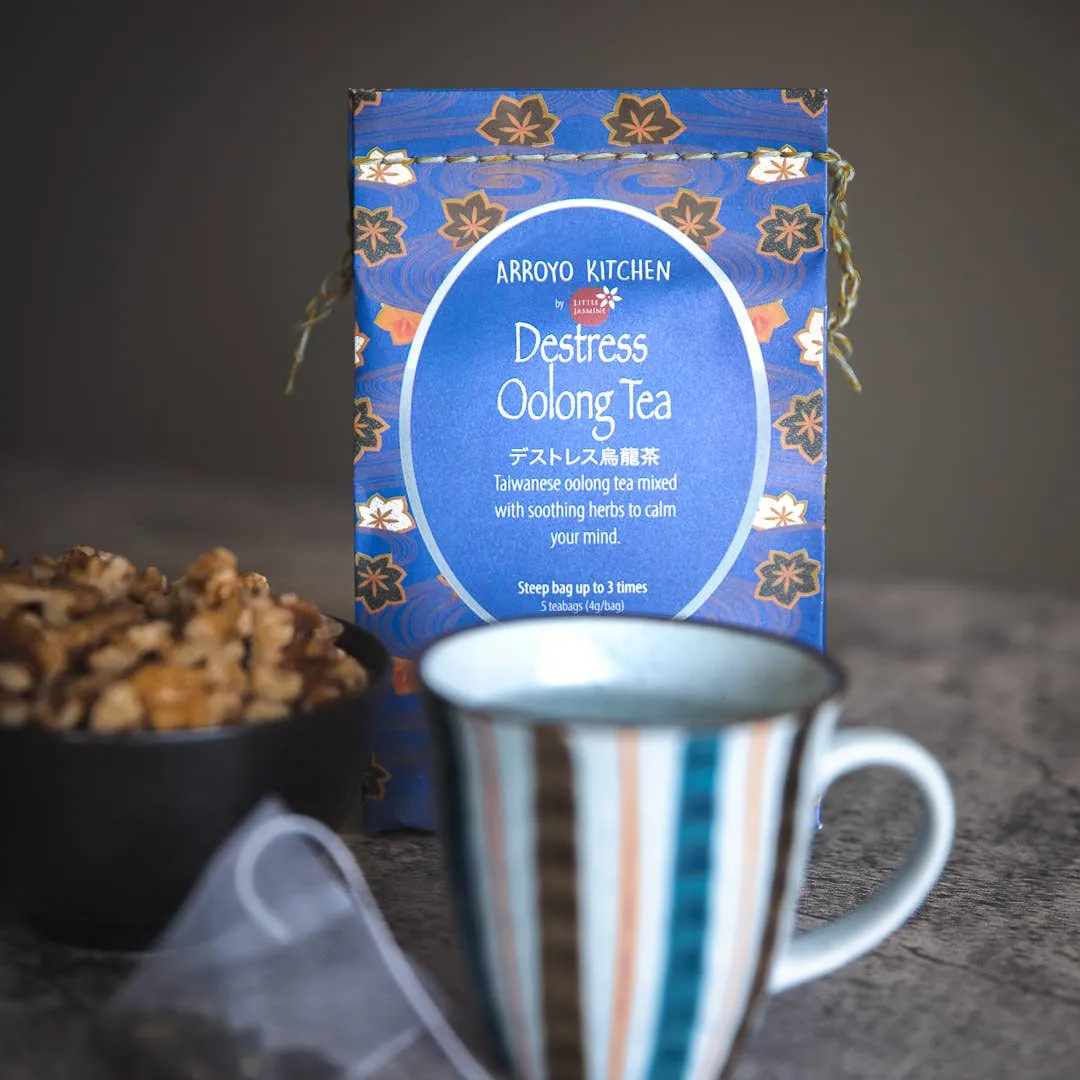 Non-GMO Destress Oolong Tea Bags - 5 tea bags each pack