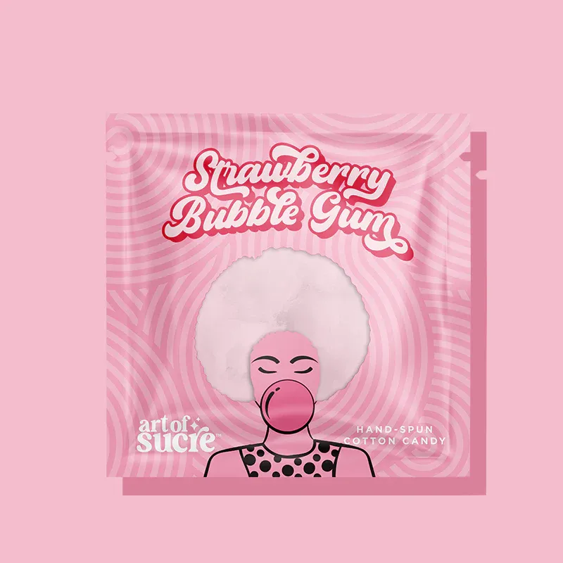 Strawberry Bubble Gum Flavored Gourmet Cotton Candy