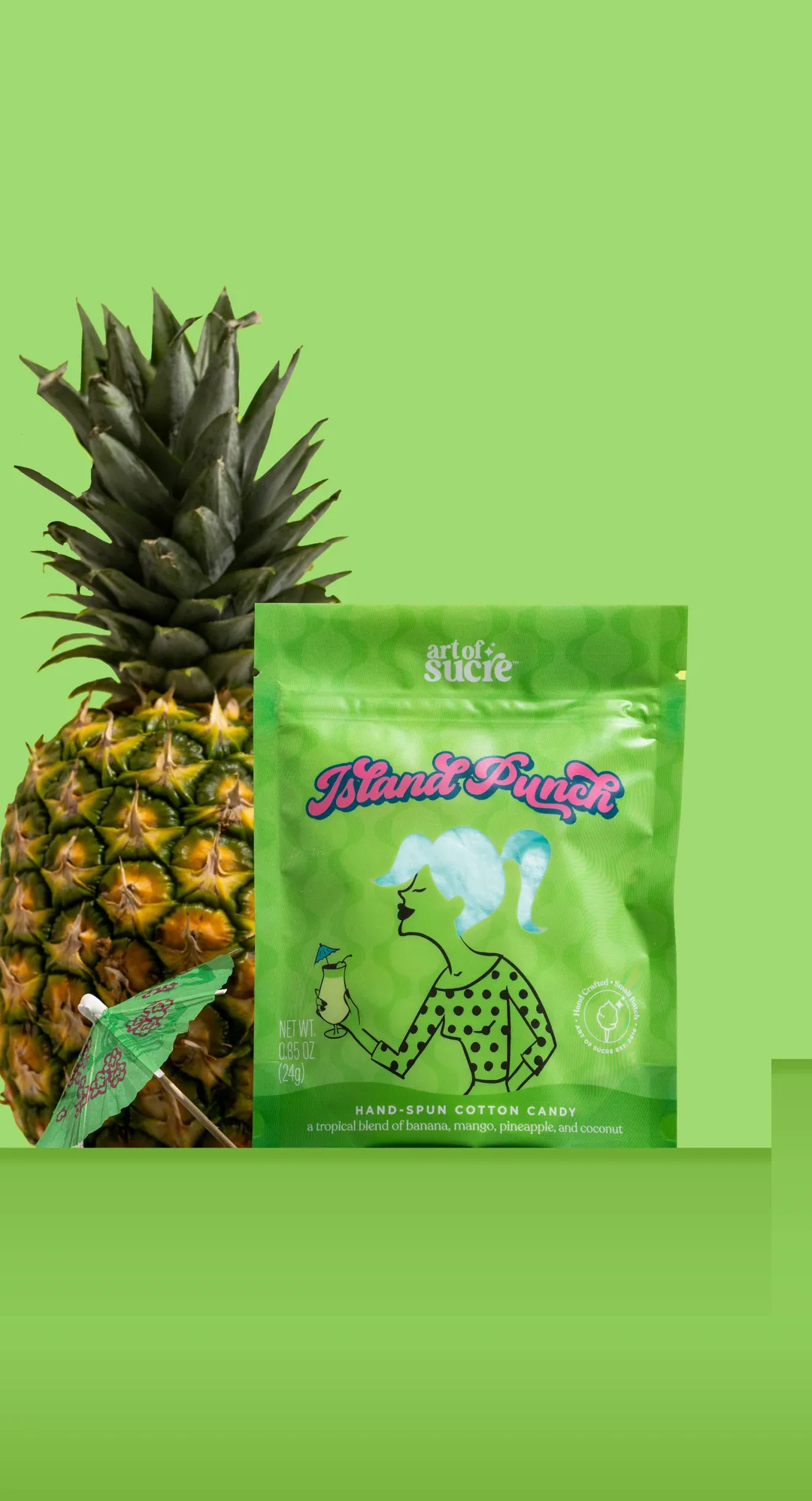 Island Punch Flavored Gourmet Cotton Candy