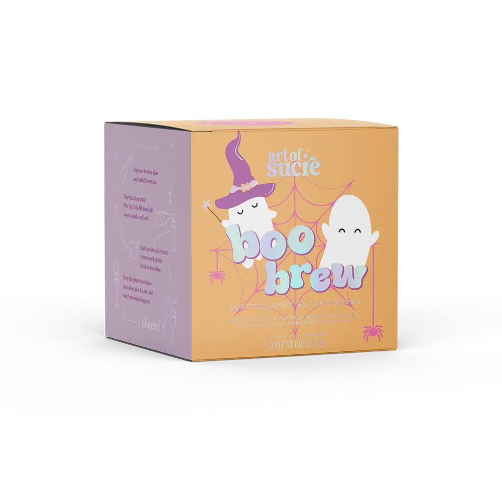 Pastel Halloween Cotton Candy Drink Glitter Bombs