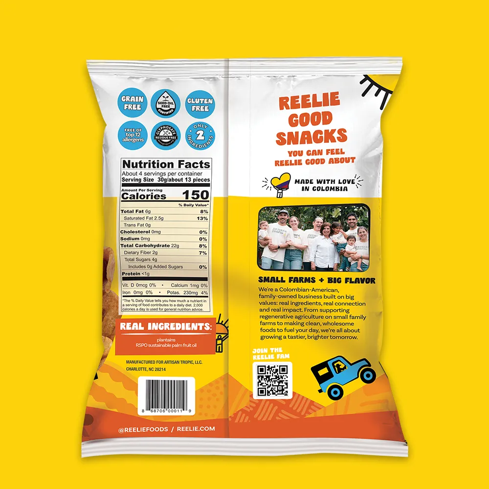 4.5 oz Plantain Chips: Naturally Sweet