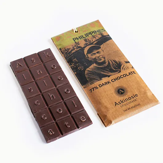 WS 77% Davao, Philippines Dark Chocolate Bar