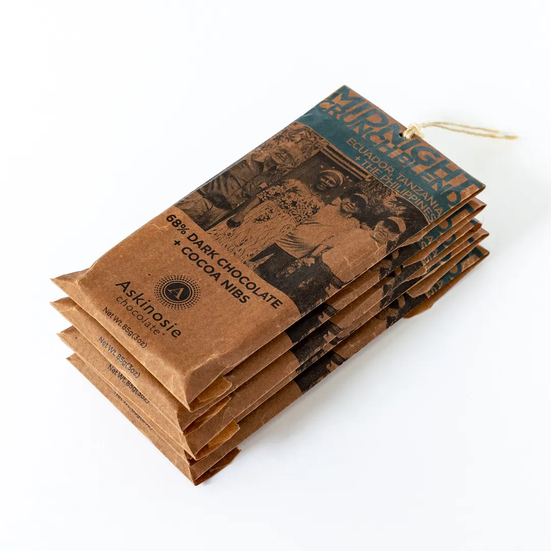 WS Midnight Crunch Blend 68% Dark Chocolate Bar