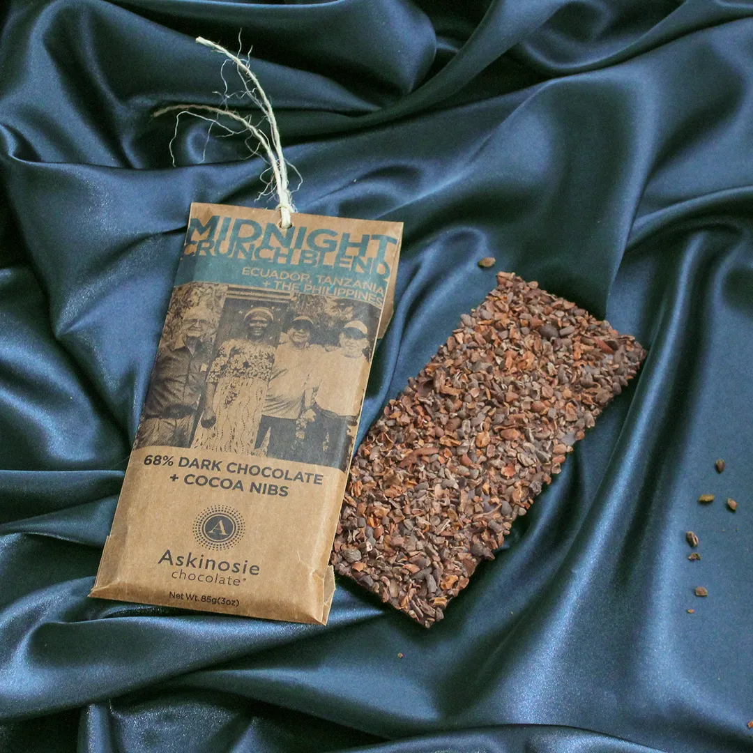 WS Midnight Crunch Blend 68% Dark Chocolate Bar