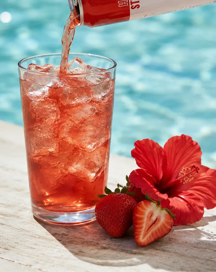 Hibiscus Strawberry High Caf | 150mg Energy from Loose Leaf Tea