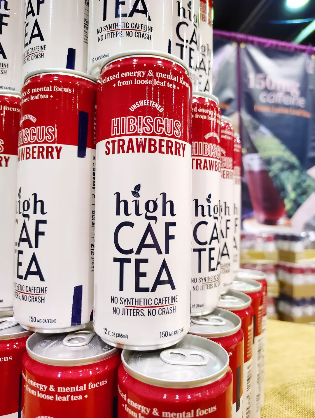 Hibiscus Strawberry High Caf | 150mg Energy from Loose Leaf Tea