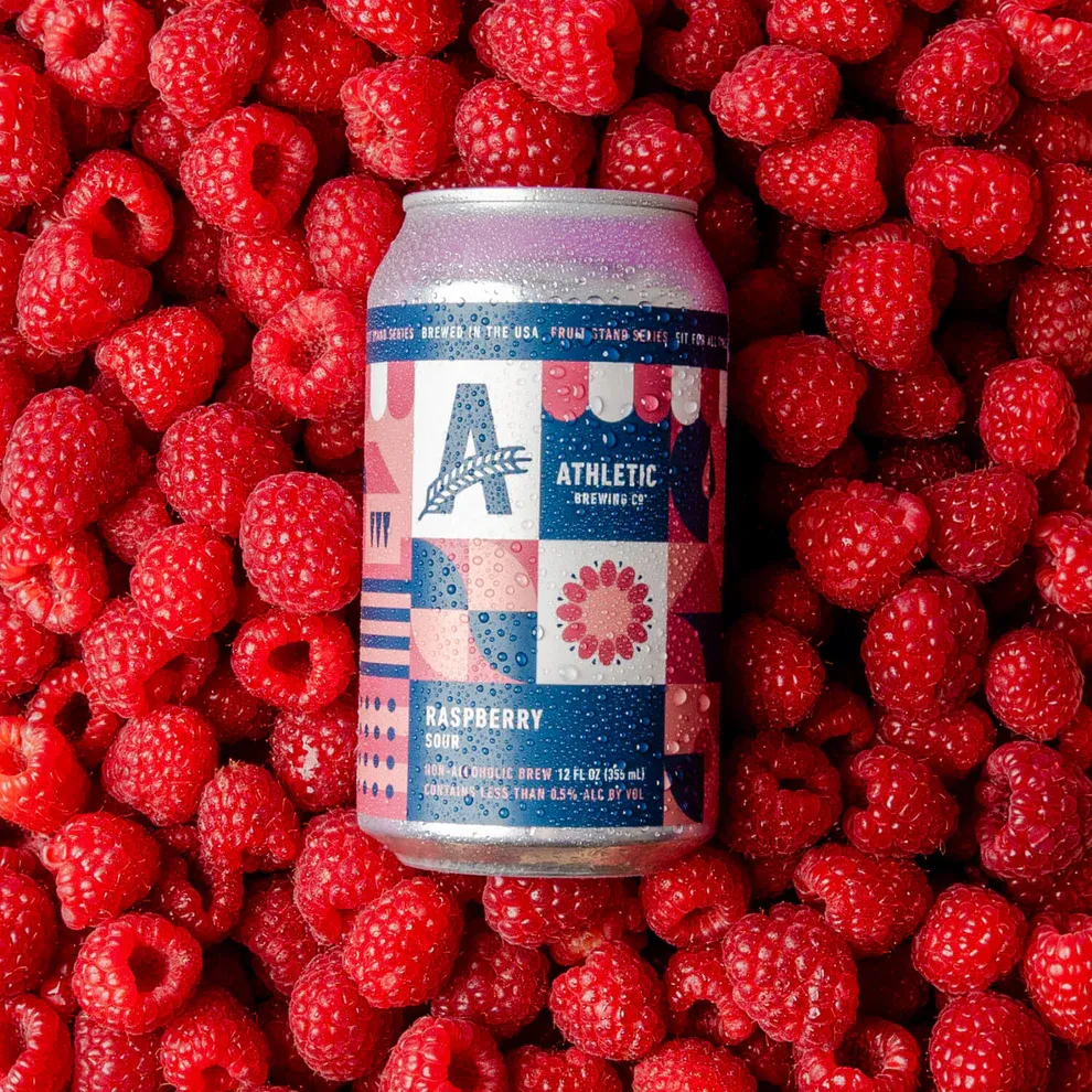 Athletic Brewing - Raspberry Sour (Non-Alcoholic) 24-Can Case of 4x6-Pack