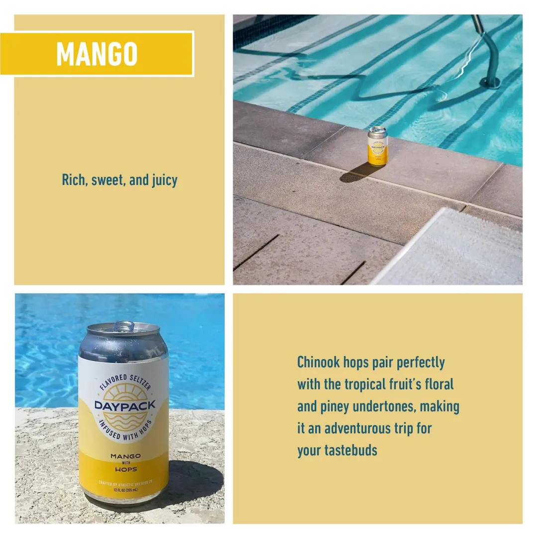 DayPack Sparkling Water - Mango (Non-Alcoholic) 24-Can Case of 4x6-Pack