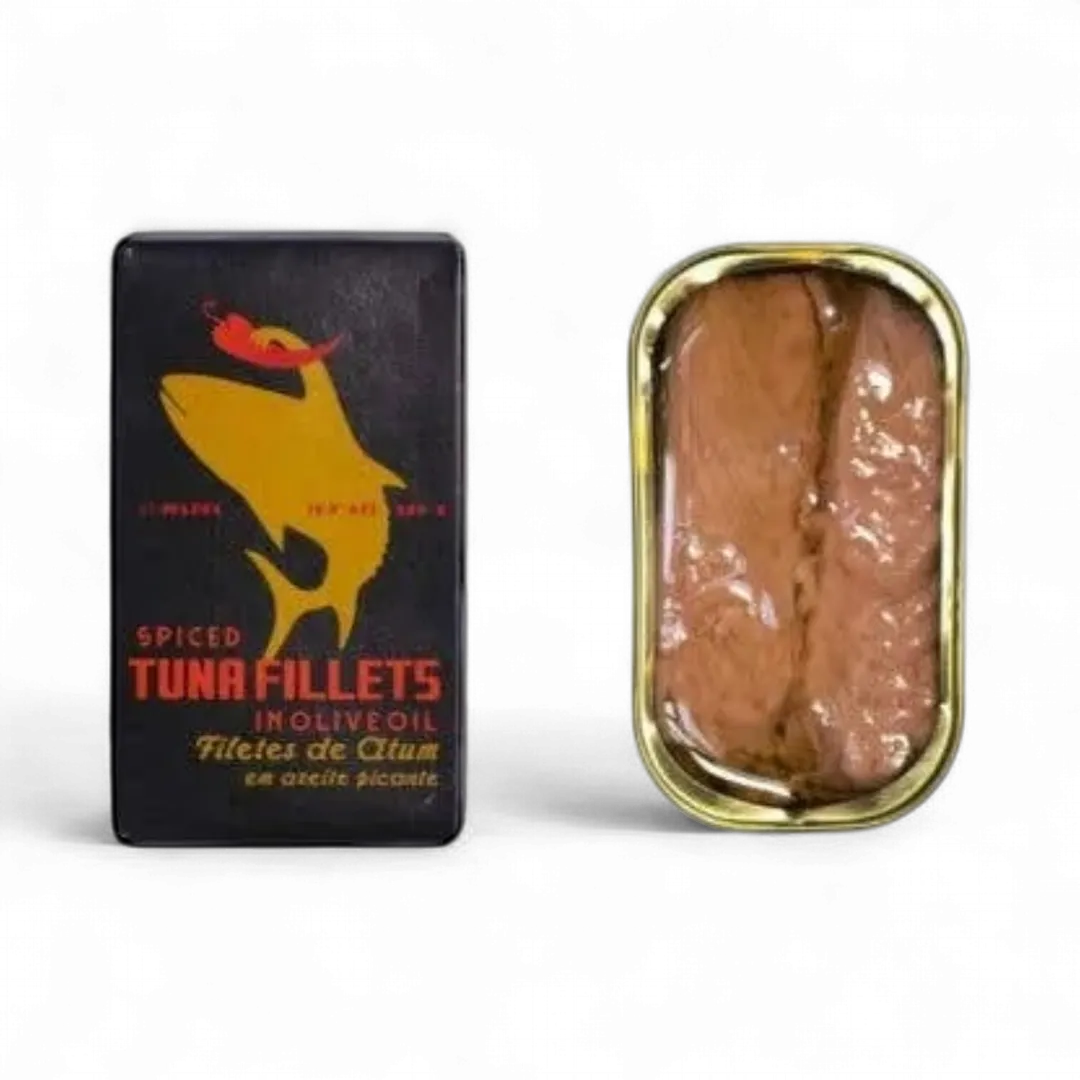 Ati Manel Spiced Tuna Fillets In Olive Oil, 120g