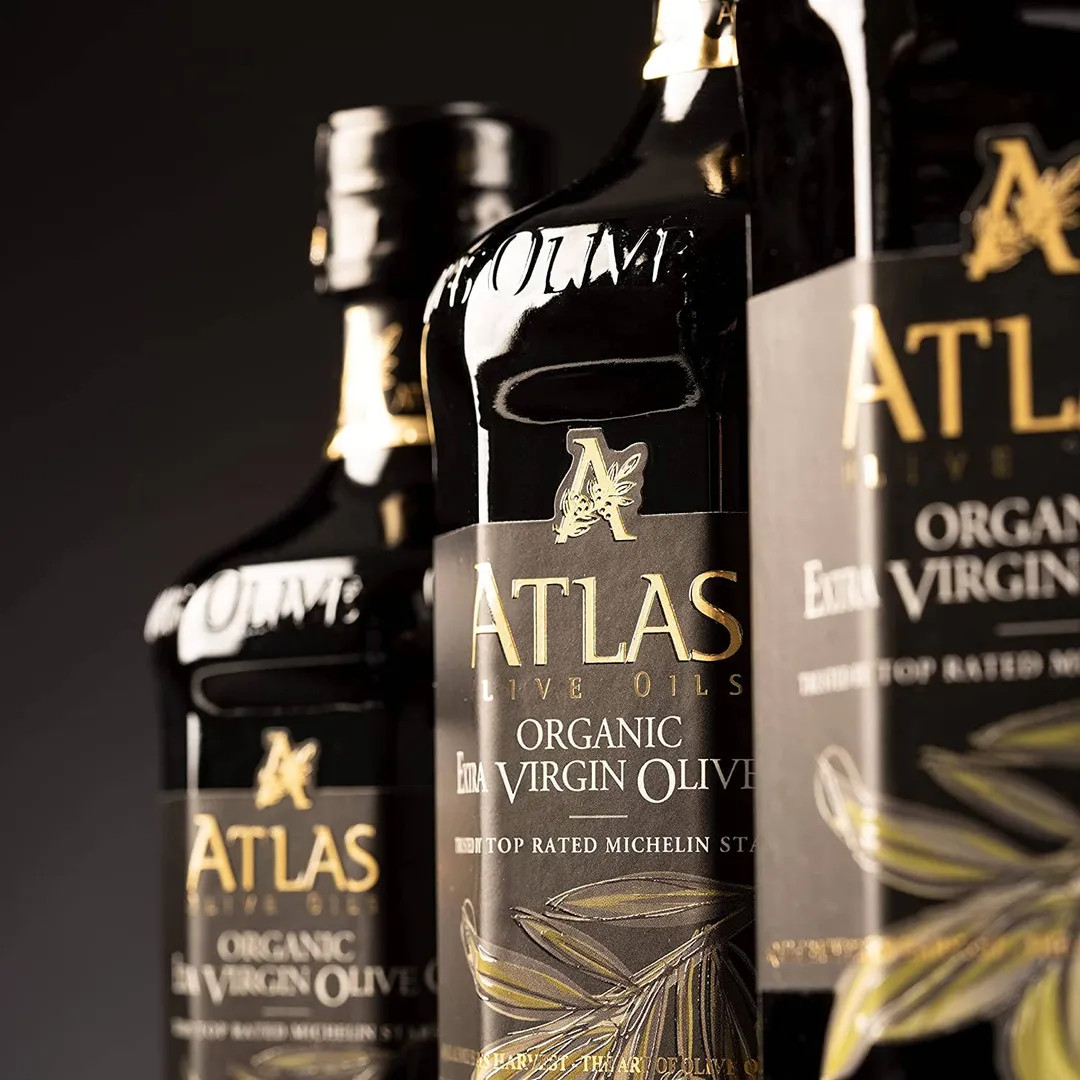 Atlas Organic Extra Virgin Olive Oil Glass bottle of 1 L (34 OZ) | Carbon Neutral | Low Acidity | Moroccan and Polyphenol Rich