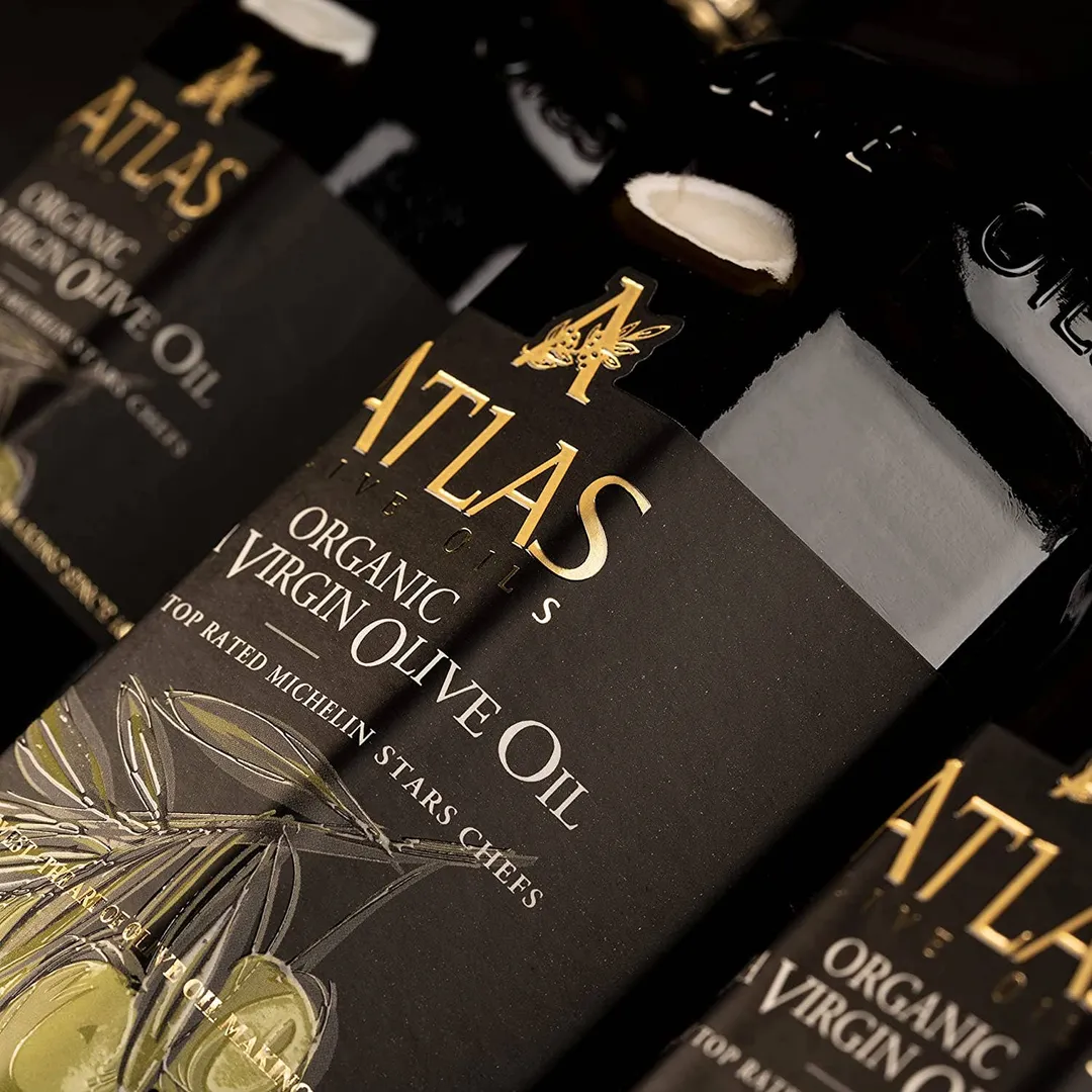 Atlas Organic Extra Virgin Olive Oil Glass bottle of 1 L (34 OZ) | Carbon Neutral | Low Acidity | Moroccan and Polyphenol Rich