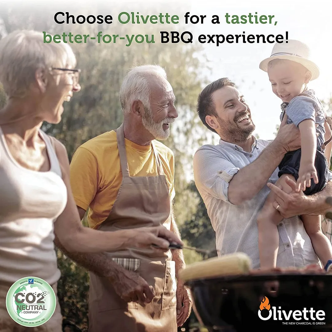Olivette Organic Charcoal Briquette for Bbq | USDA Organic | 3kg
