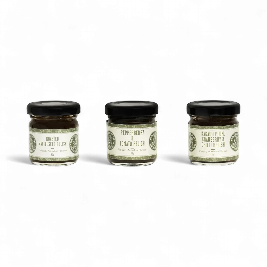 3 Pack Relish Minis 50g Wild Australian Native Plant Flavours