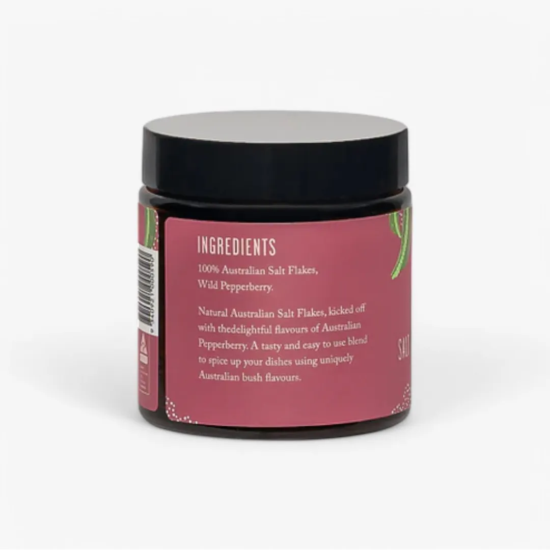 Natural Pink Salt Flakes and Pepperberry