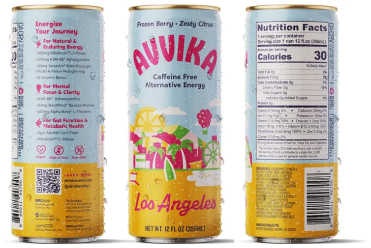 AVVIKA | LOS ANGELES | CAFFEINE FREE ENERGY DRINK