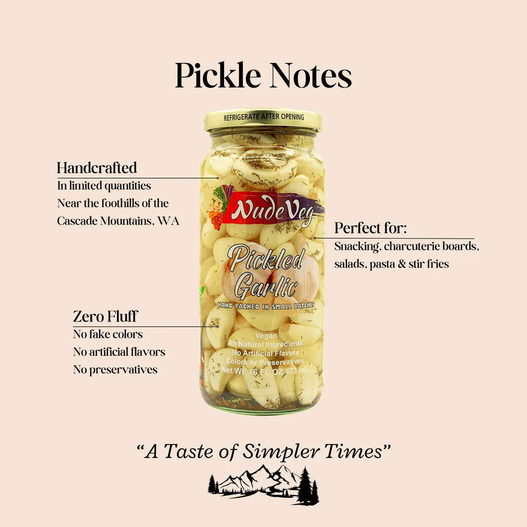 Handcrafted Pickled Garlic - Spicy