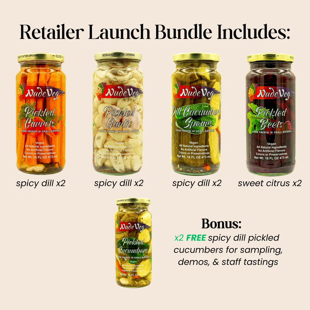 Pickled Vegetables Launch Bundle - 8 Jars + 2 Bonus Pickles