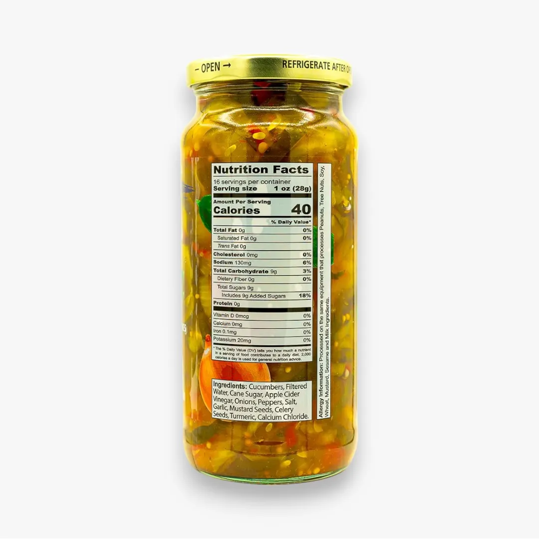 Handcrafted Bread and Butter (Sweet Pickles)