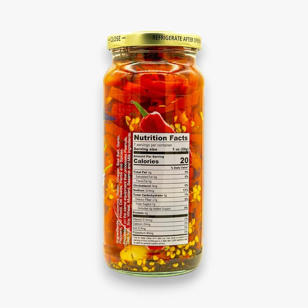Handcrafted Pickled Red Jalapenos