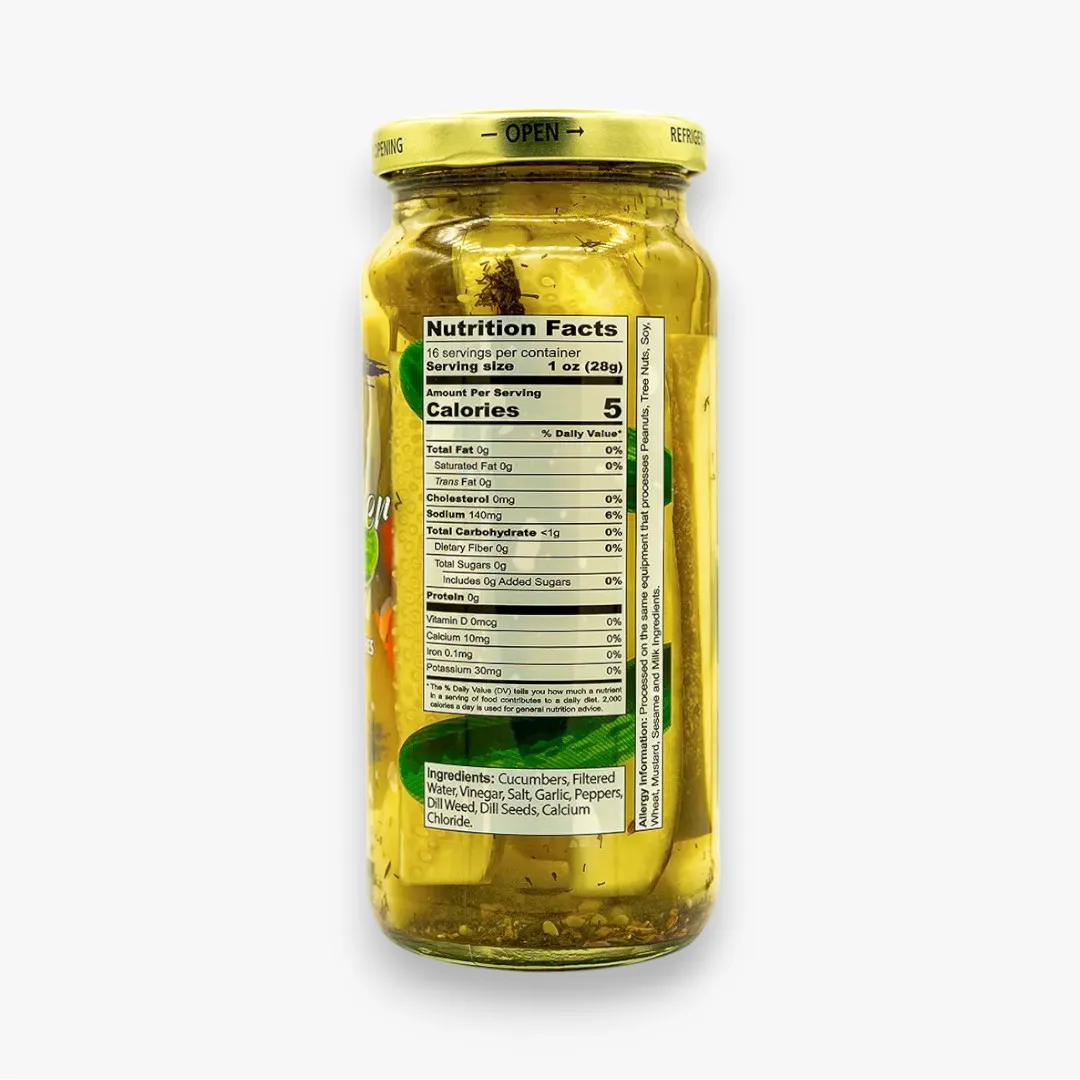 Handcrafted Spicy Dill Spears | Pickles | Pickled Vegetable