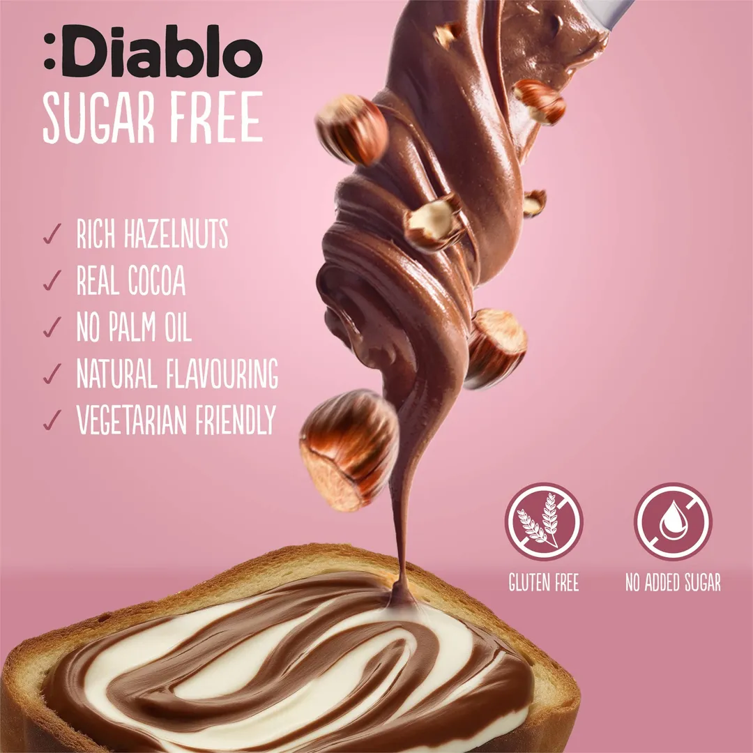 No Added Sugar Hazelnut & White Chocolate Spread 350g
