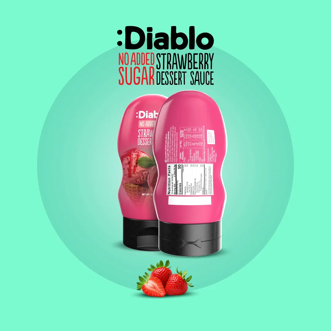 No Added Sugar Strawberry Dessert Sauce 355g
