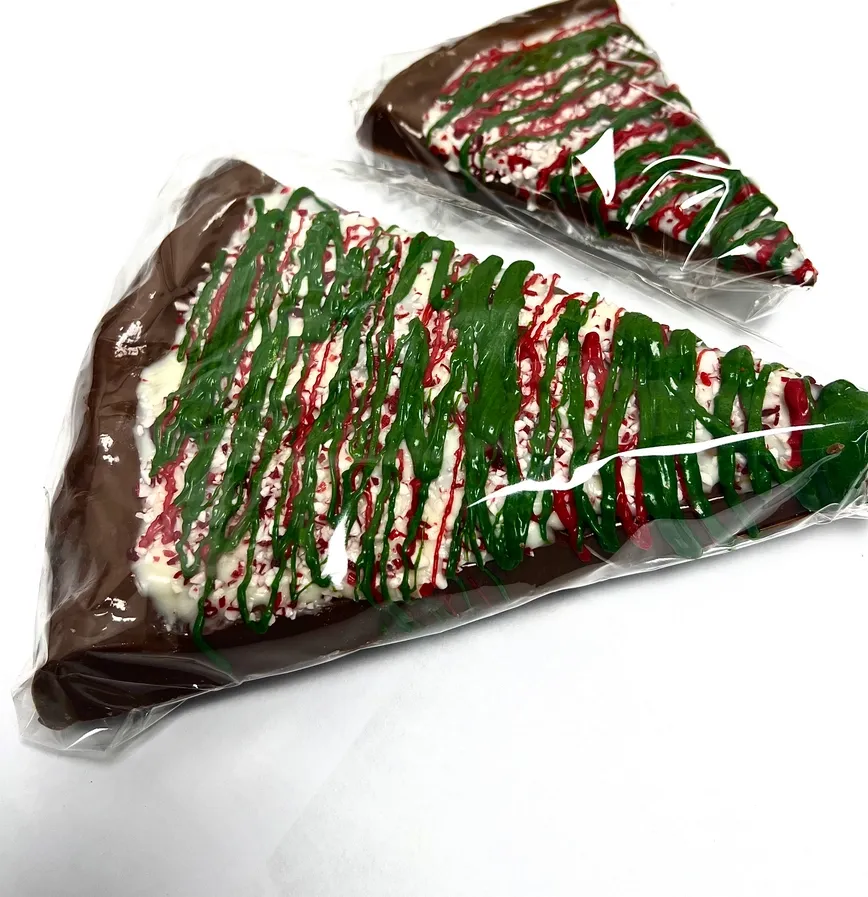 Mini Holiday Peppermint Pizza Slice