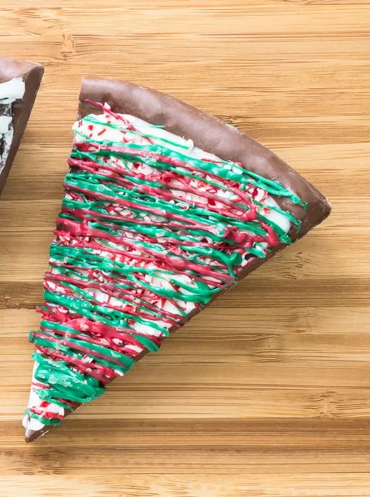 Mini Holiday Peppermint Pizza Slice