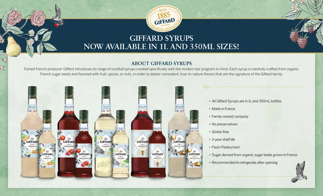 Giffard Aperitif Syrup 6/350mL