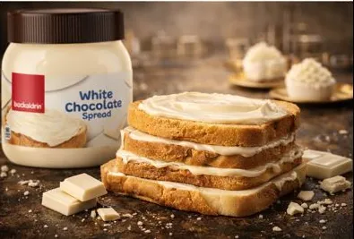 Premium White Chocolate Spread - Smooth Creamy Butter for Toast, Bagels, Pancakes, Waffles & Dessert Baking - Rich White Chocolate Flavor - 12.35 oz Jar
