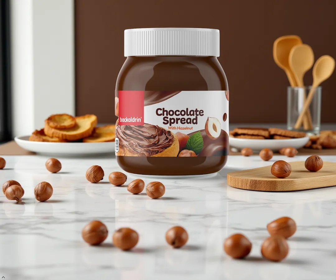 Hazelnut Chocolate Spread - Premium Creamy Cocoa & Nut Butter for Toast, Bagels, Waffles &amp; Dessert Baking - Rich Chocolate Hazelnut Flavor - 12.35 oz Jar