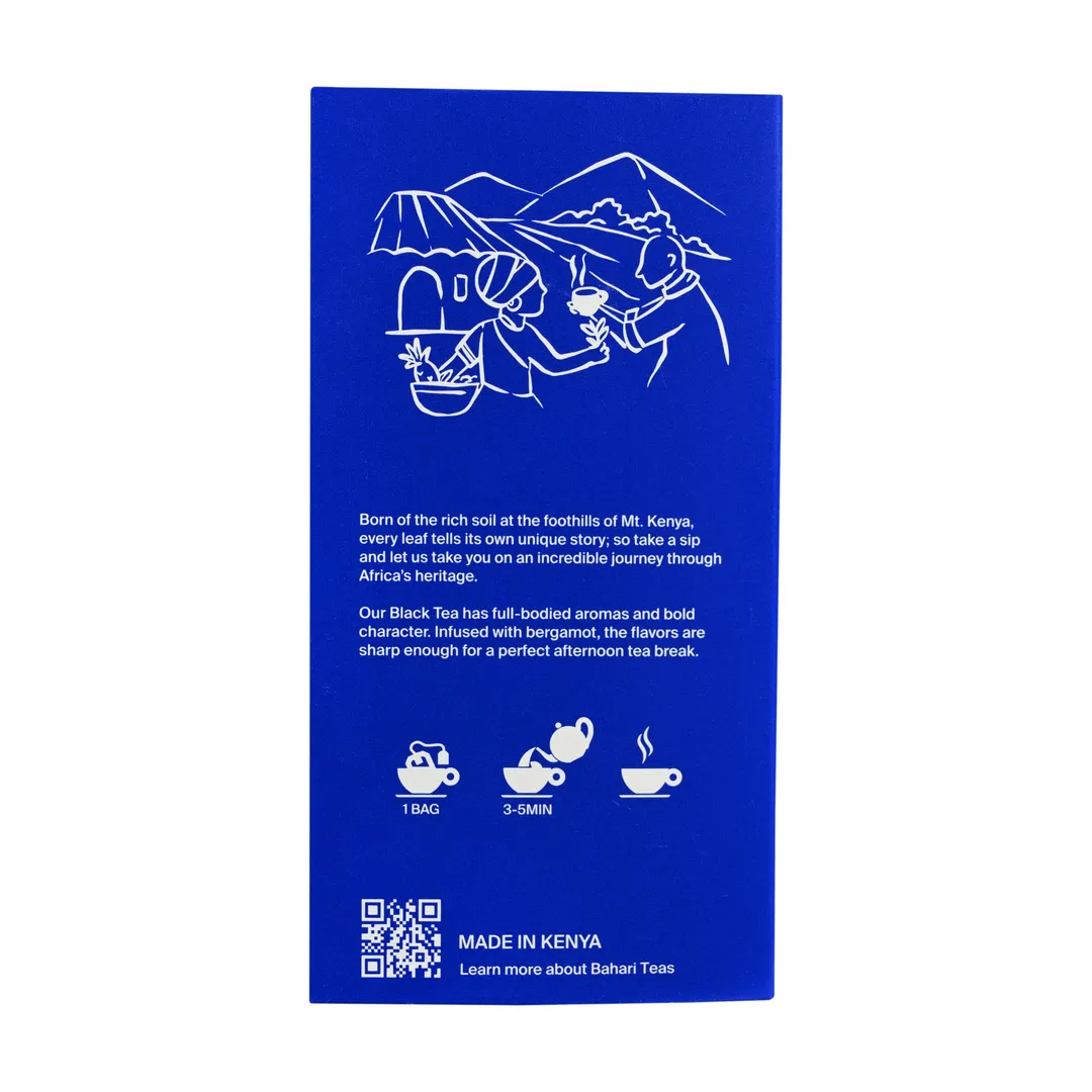 Bahari Teas Kenyan Grown Earl Grey Black Tea (15 Tea Bags)