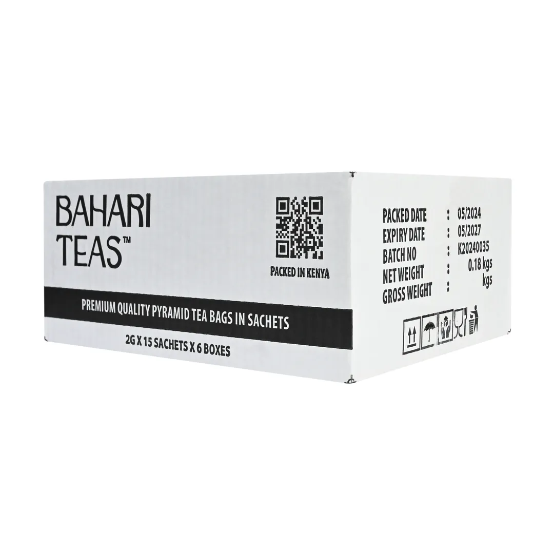 Bahari Teas Kenyan Grown Earl Grey Black Tea (15 Tea Bags)