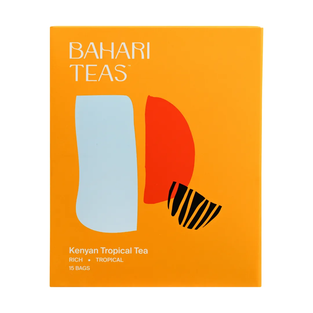 Bahari Teas Kenyan Tropical Black Tea with Pineapple and Mango (15 Tea Bags)