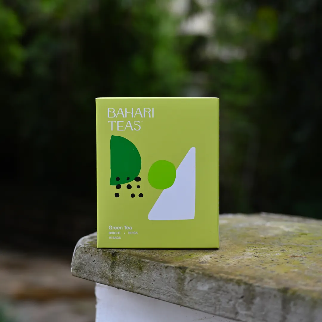 Bahari Teas Premium Kenyan Green Tea - Antioxidant Rich, Bright, Brisk, Unique Beverage Hot or Cold (15 Tea Bags)