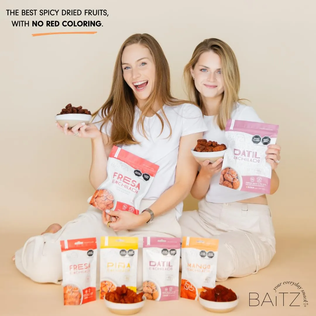 Baitz | Spicy Sweetened Dried Pineapple 3.5 oz (3 PACK) | Naturally Sweet & Spicy Snack | No Artificial Colors or Preservatives | Dried Fruit | 100% Natural