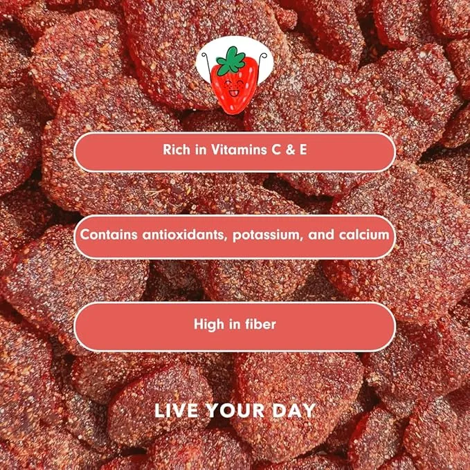 Baitz | Spicy Sweetened Dried Strawberries 3.5 oz (3 PACK) | Naturally Sweet & Spicy Snack | No Artificial Colors or Preservatives | Dried Fruit | 100% Natural