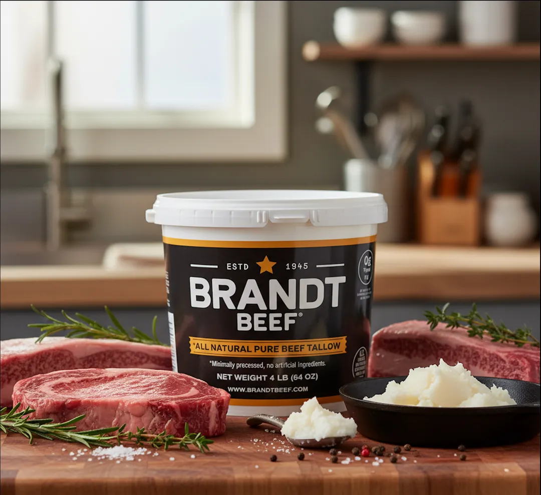 Brandt Beef Tallow - 64oz Tub - 100% Pure Beef Tallow for Cooking