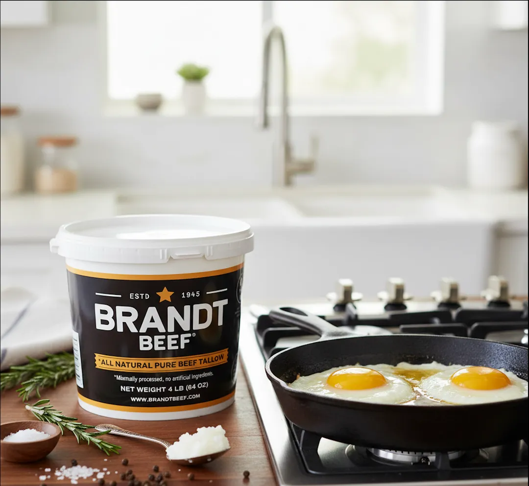 Brandt Beef Tallow - 64oz Tub - 100% Pure Beef Tallow for Cooking