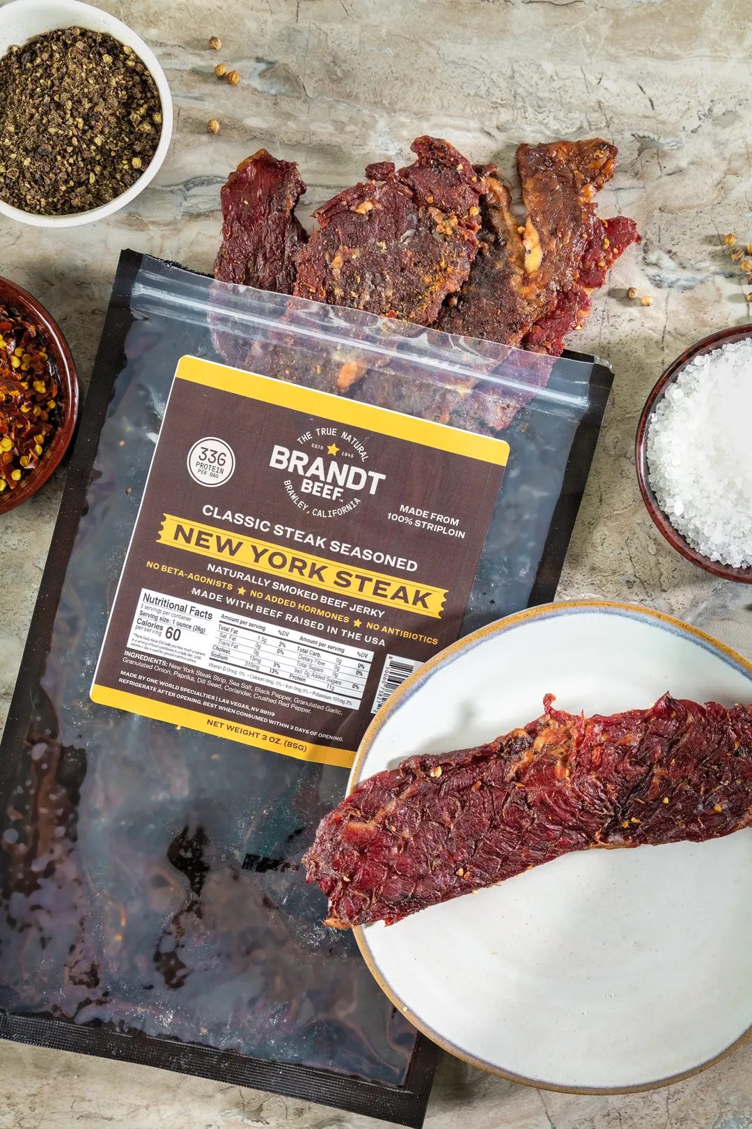 Brandt Beef Jerky - 3oz New York Steak (Classic Seasoning)