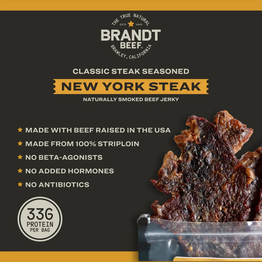 Brandt Beef Jerky - 3oz New York Steak (Classic Seasoning)