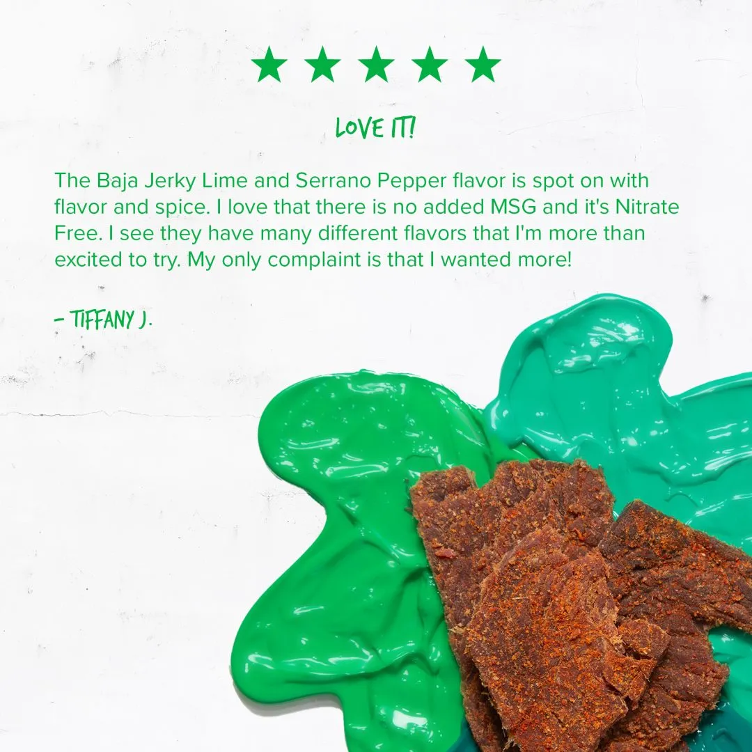 Baja Vida Beef Jerky - 1oz Lime & Serrano Pepper