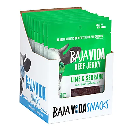 Baja Vida Beef Jerky - 1oz Lime & Serrano Pepper