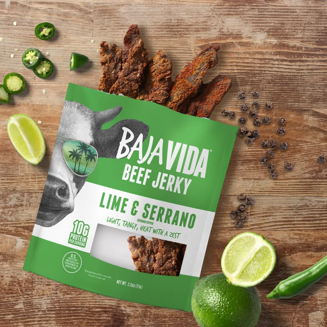 Baja Vida Beef Jerky - 1oz Lime & Serrano Pepper