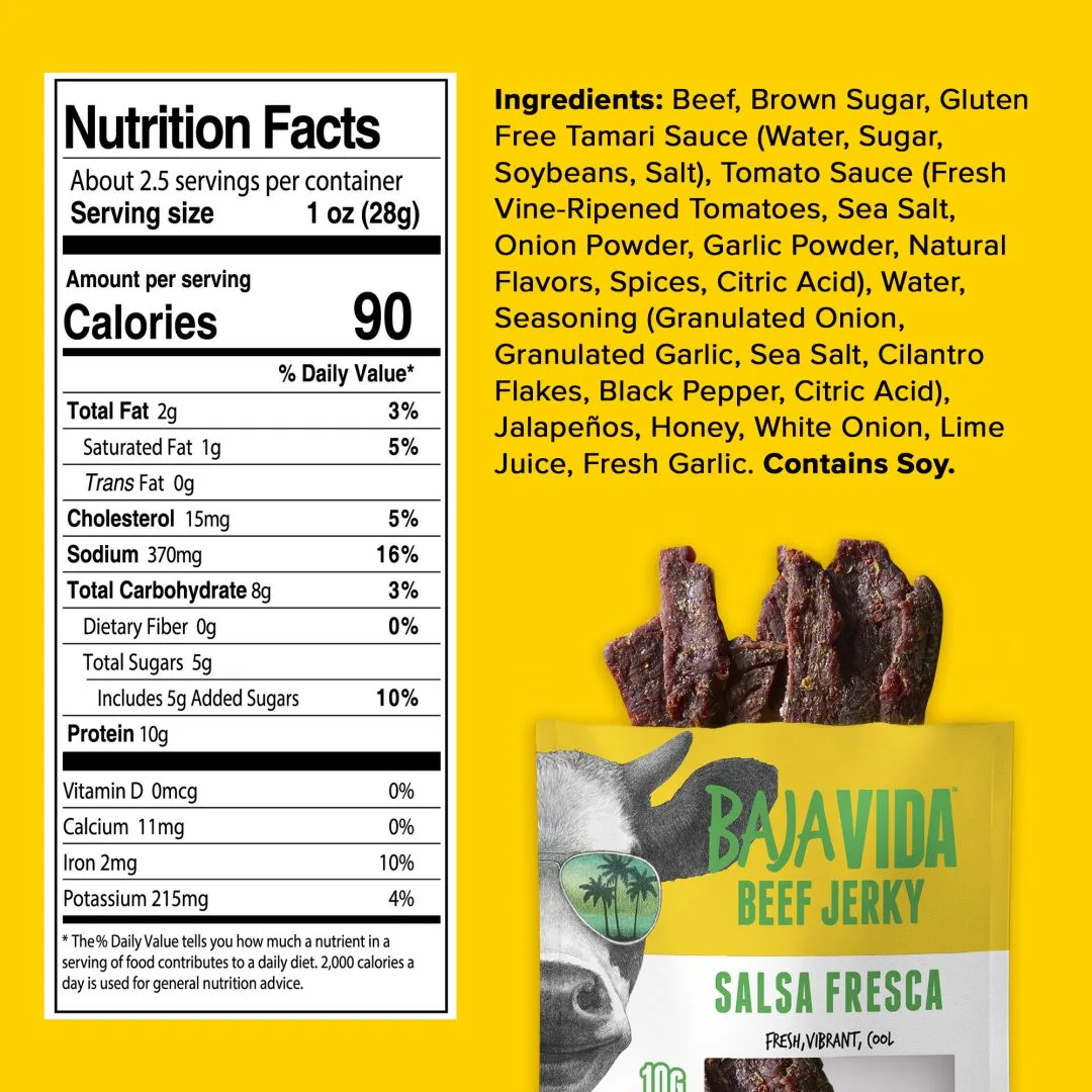 Baja Vida Beef Jerky - 1oz Salsa Fresca