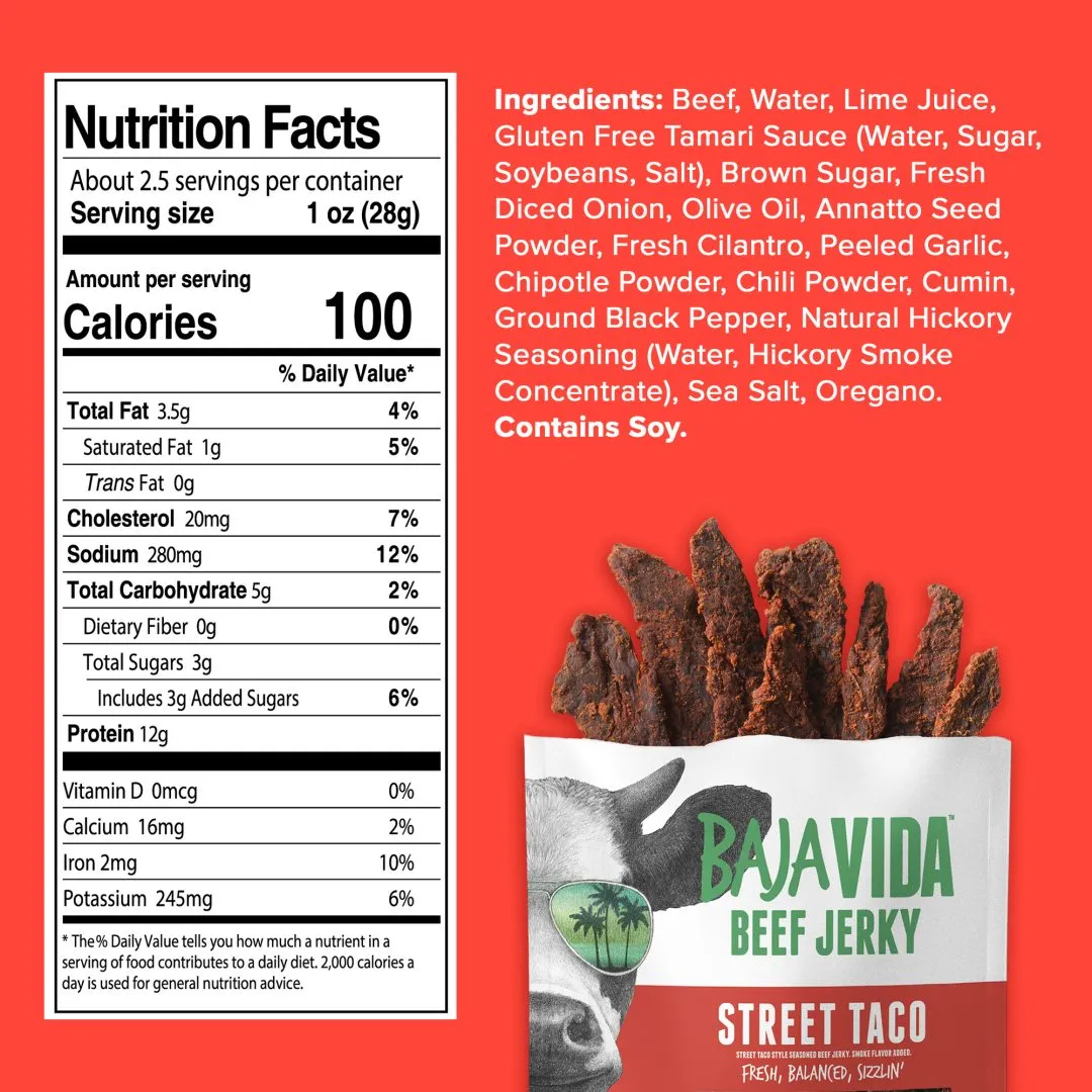 Baja Vida Beef Jerky - 1oz Street Taco