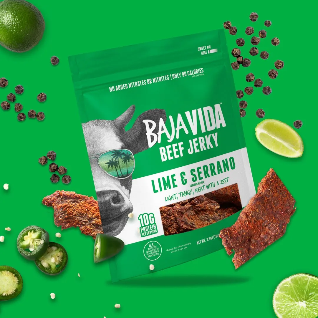 Baja Vida Beef Jerky - 2.5oz Lime & Serrano Pepper